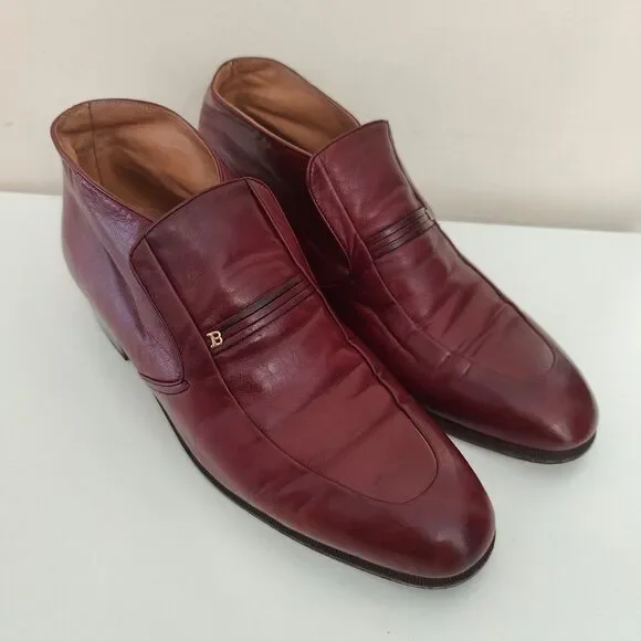 Bally | Shoes | Vintage Bally Burgundy Leather Ankle Boot  display picture 1